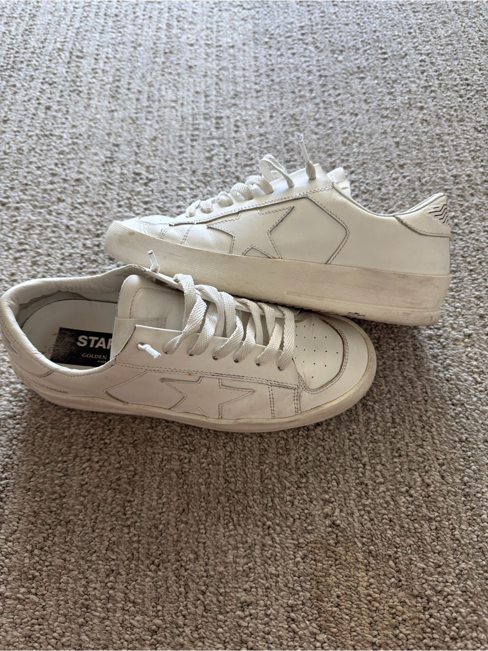 Golden Goose White Leather Stardan Star Sneakers for Women